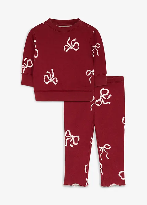 Felpa e leggings in misto cotone biologico (set 2 pezzi), bonprix
