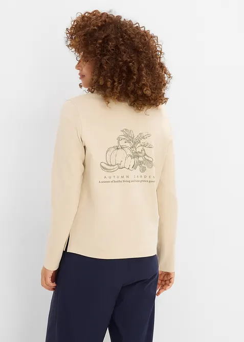 Maglia a maniche lunghe in cotone biologico pesante, bonprix