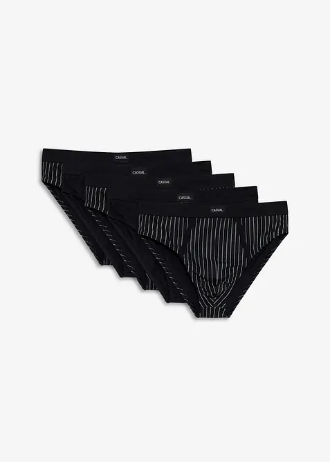 Slip alto con cotone (pacco da 5), bonprix
