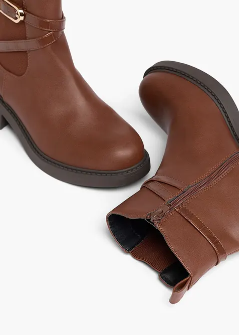 Stivaletti chelsea con fibbia, bonprix
