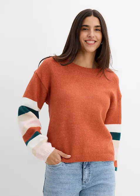 Maglione ampio con maniche a palloncino, bonprix