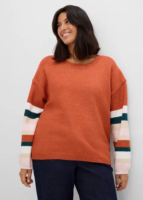 Maglione ampio con maniche a palloncino, bonprix