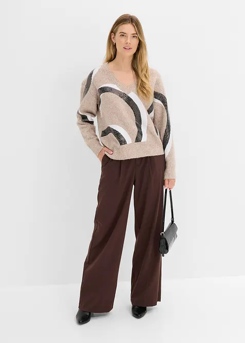 Maglione con paillettes, bonprix