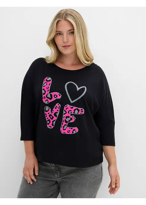Maxi maglia in misto cotone, bonprix