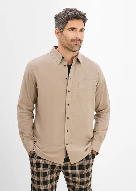 Camicia in flanella di cotone, regular fit, bonprix