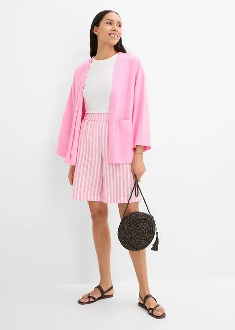 Camicetta in misto lino con maniche a kimono, bonprix