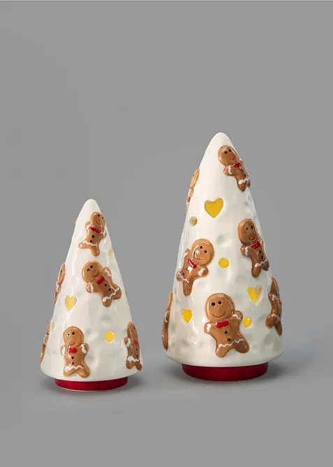 Decorazioni LED a forma di abete (set 2 pezzi), bonprix