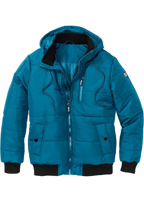 Giacca trapuntata invernale stile bomber con cappuccio, bonprix