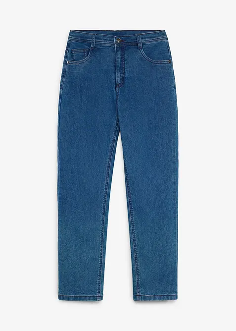 Jeans elasticizzati termici con fodera in jersey a quadri, regular fit, bonprix