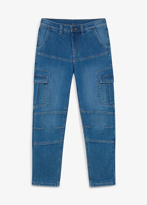 Jeans cargo termici con fodera in jersey, regular fit, bonprix