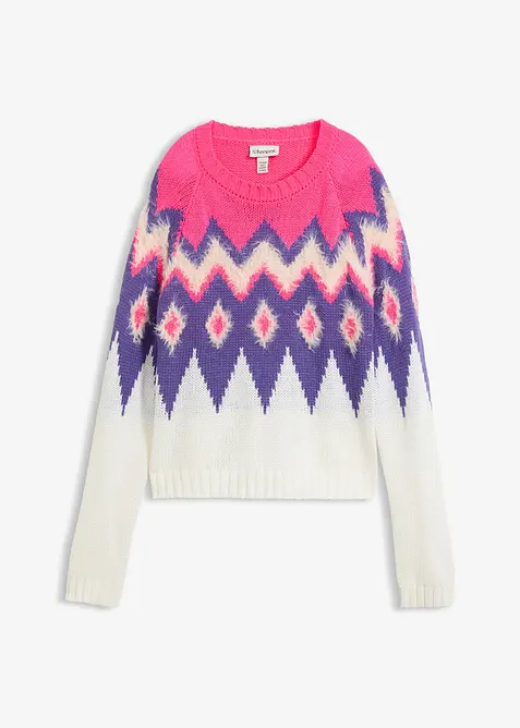 Maglione in filato grosso con motivo nordico, bonprix