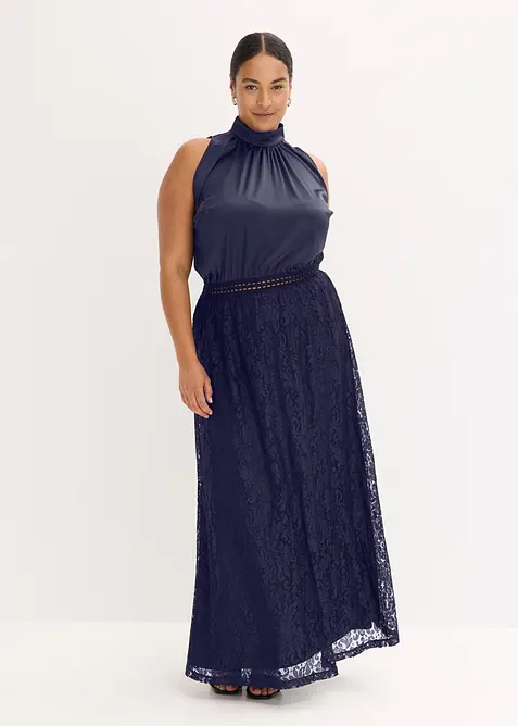Abito lungo con gonna in pizzo, bonprix