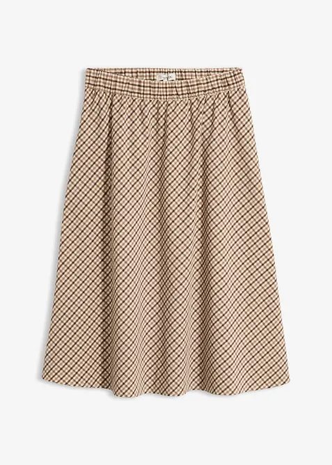 Gonna midi in misto viscosa morbido, bonprix