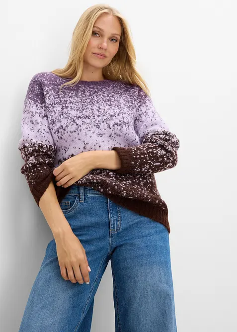 Maglione in morbida maglia effetto peloso, bonprix