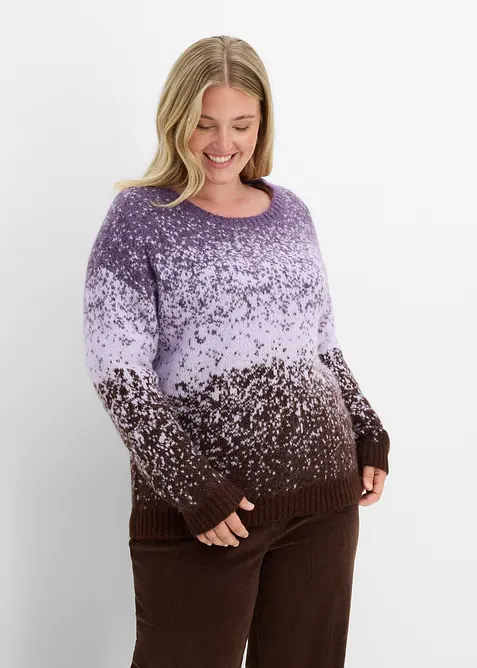 Maglione in morbida maglia effetto peloso, bonprix