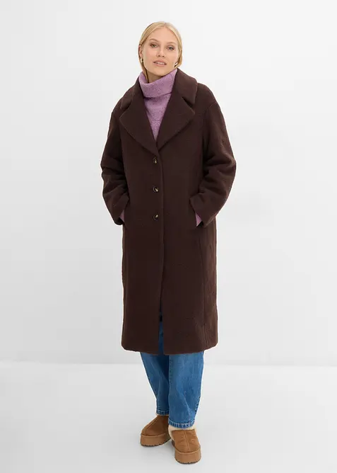 Cappotto outdoor effetto boucl&eacute;, bonprix