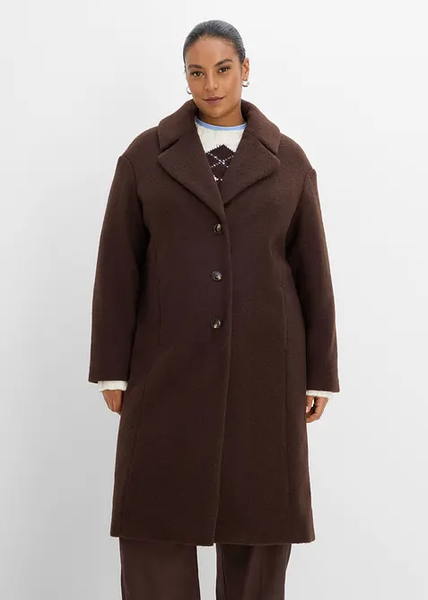 Cappotto outdoor effetto boucl&eacute;, bonprix