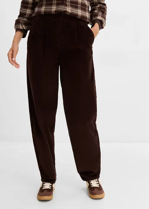 Pantaloni barrel in velluto a coste larghe, bonprix