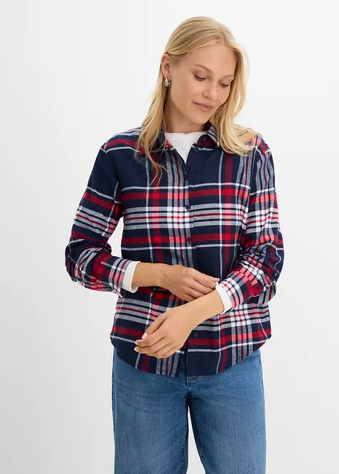 Camicia in flanella di puro cotone biologico, bonprix