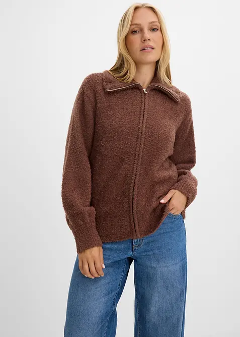 Cardigan boucl&eacute;, bonprix