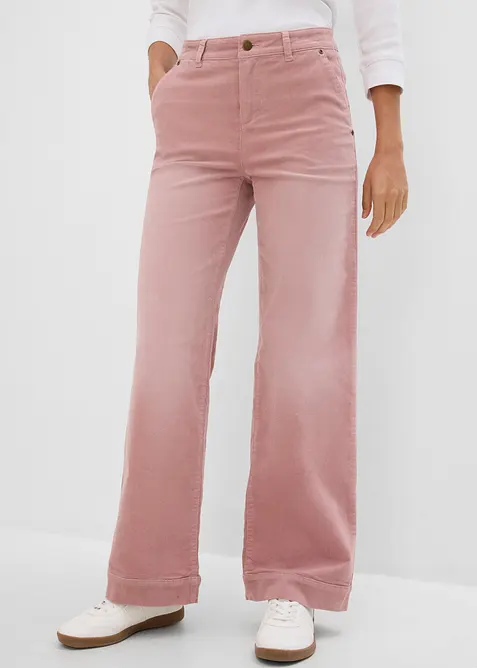 Pantaloni larghi in velluto a coste di misto cotone, bonprix