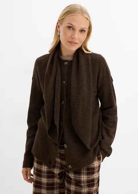 Cardigan con collo a scialle, bonprix