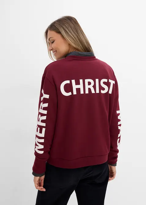 Felpa oversize in misto cotone morbido, bonprix