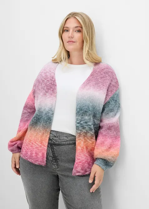 Cardigan in filato grosso con colori sfumati, bonprix