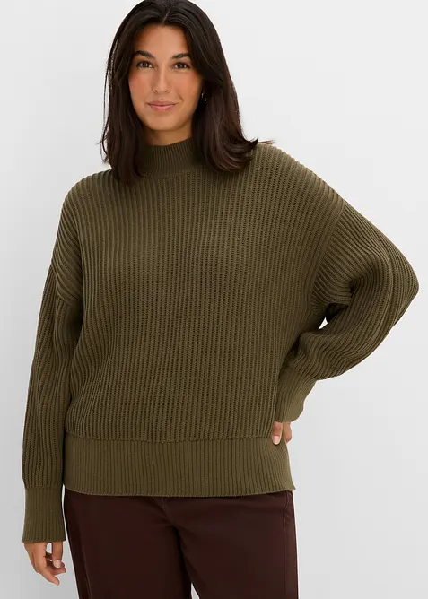 Maglione oversize in puro cotone, bonprix
