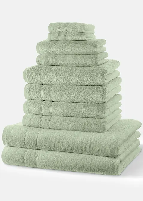 Asciugamano di cotone (set 10 pezzi), bonprix