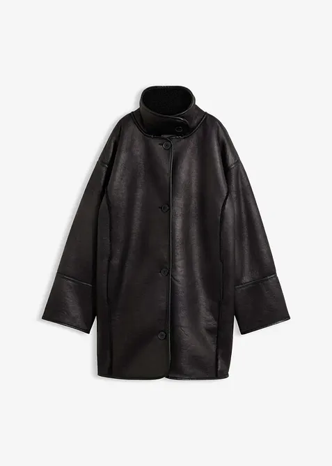 Giacca oversize di montone sintetico, bonprix