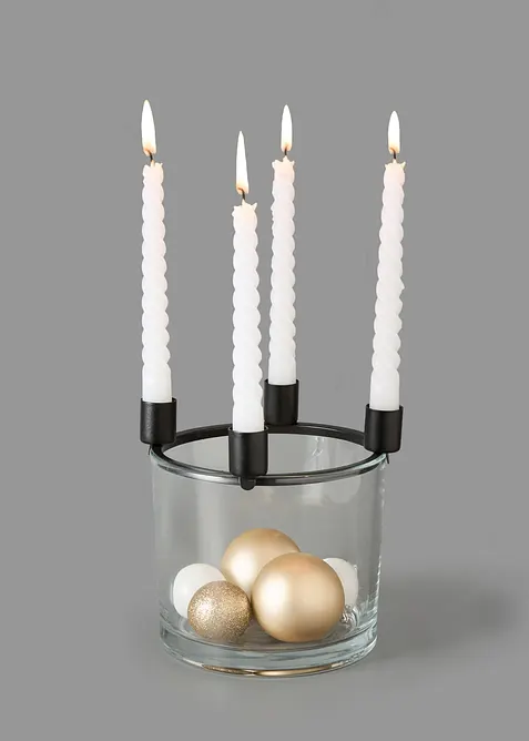 Portacandele dell'Avvento con ciotola decorativa, bonprix