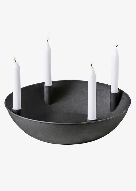Candelabro a forma di ciotola con 4 portacandela, bonprix