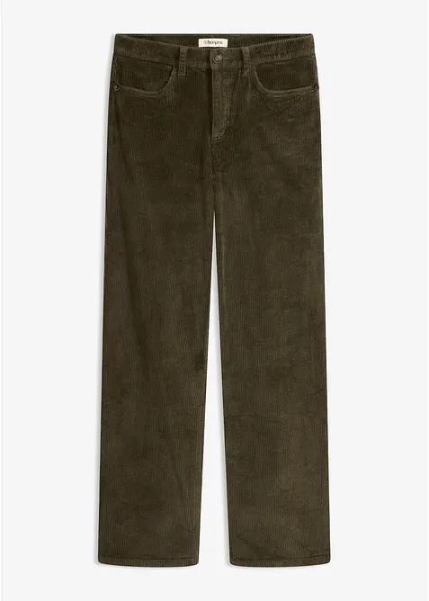 Pantaloni di velluto a coste con gambe svasate, bonprix