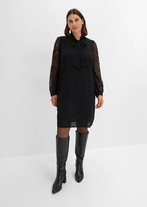 Abito  con maniche in pizzo, bonprix