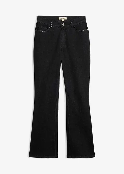 Jeans bootcut, vita alta, bonprix