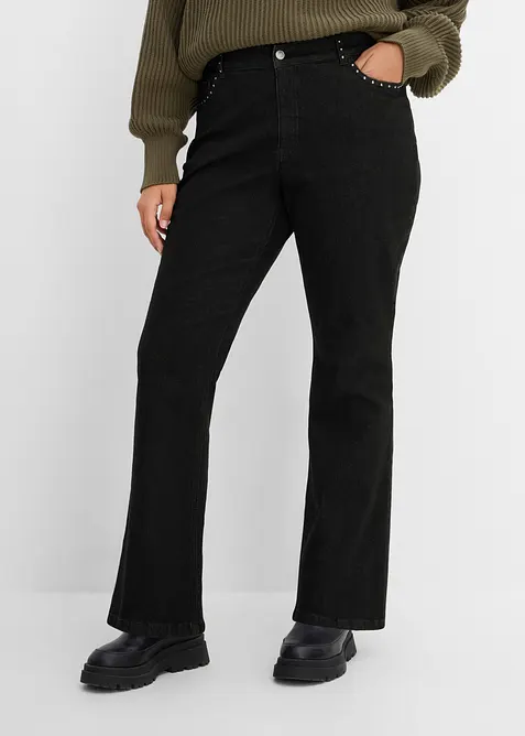 Jeans bootcut, vita alta, bonprix