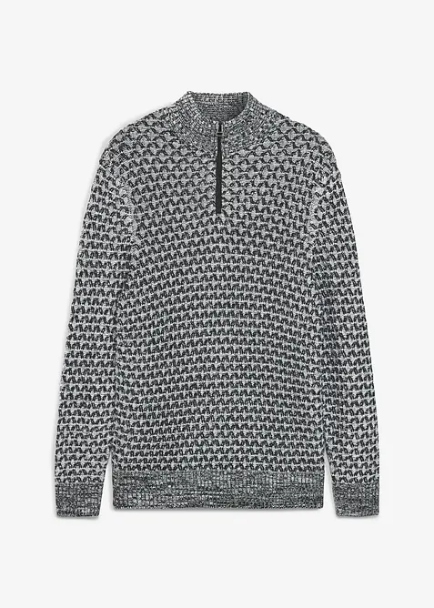 Maglione regular fit con collo alto e zip, bonprix