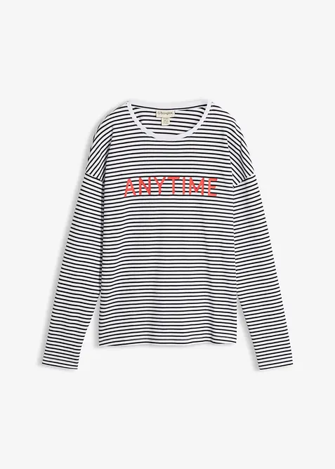 Maglia a maniche lunghe in puro cotone biologico, bonprix