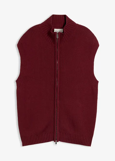 Gilet in maglia di misto cotone, bonprix