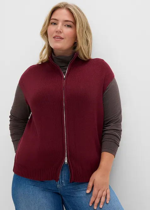 Gilet in maglia di misto cotone, bonprix
