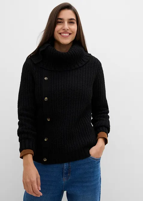 Maglione con abbottonatura, bonprix