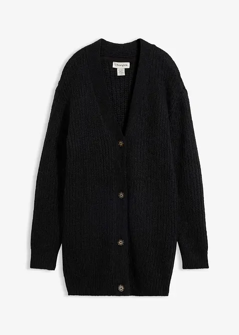 Cardigan in filato grosso di misto lana morbido, bonprix