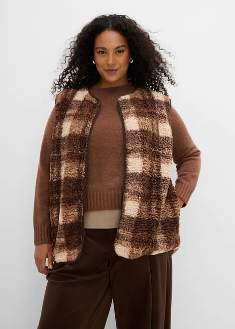Gilet in pile teddy, bonprix