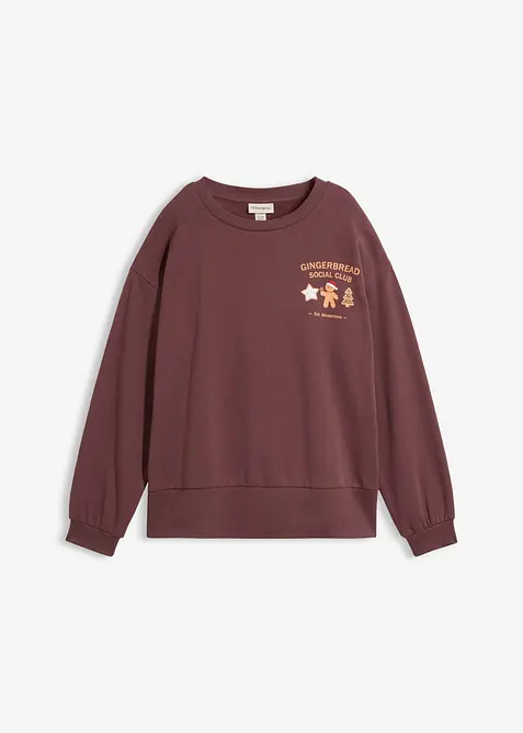 Felpa oversize in puro cotone, bonprix