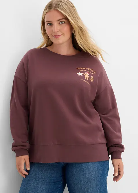 Felpa oversize in puro cotone, bonprix