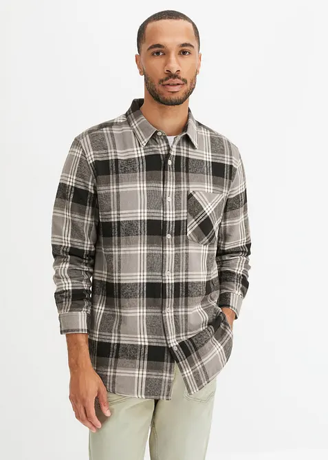 Camicia in flanella di puro cotone, bonprix