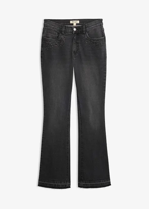 Jeans bootcut, vita alta, bonprix