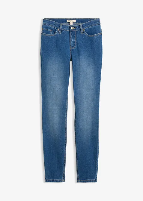 Jeans skinny elasticizzati, vita media, bonprix