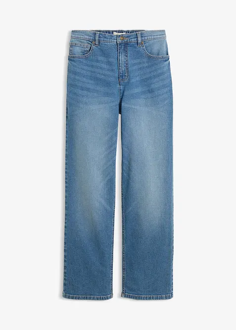 Jeans straight loose fit, vita alta, bonprix